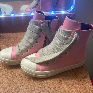 Pink High-Top Kids Shoes